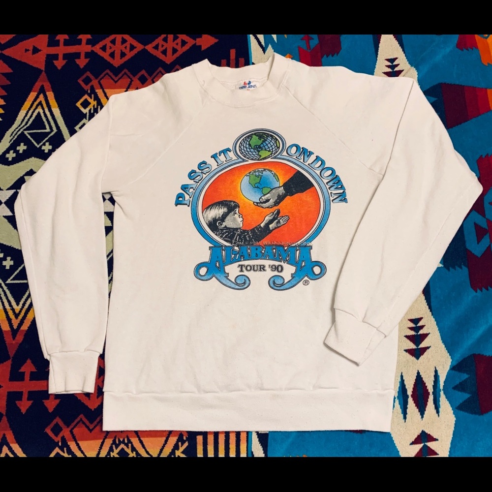 Vintage Alabama Pass it on down ‘90 tour crewneck